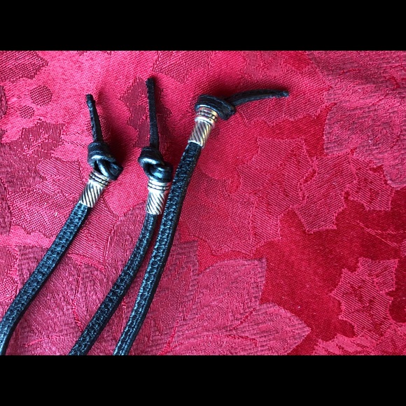 Brighton Sz S/M Black Faux Tie Belt - Picture 6 of 8